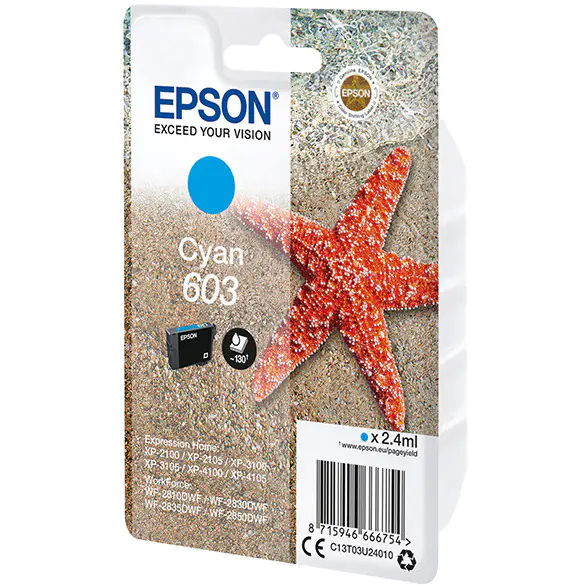 ⁨Ink cartridge EPSON (603/C13T03U24010) blue 2,4ml⁩ at Wasserman.eu