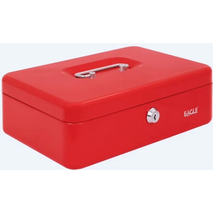 ⁨Kasetka na pieniądze 8878M czerwona 82x192x262mm 120-1027 EAGLE⁩ w sklepie Wasserman.eu
