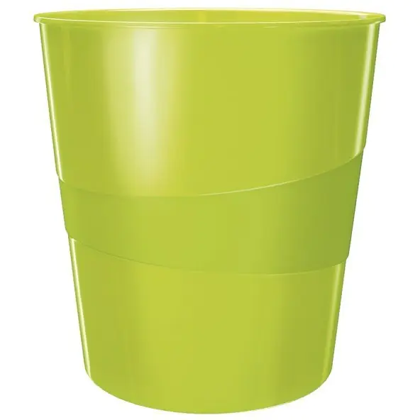 ⁨Trash bin 15L LEITZ WOW green metallic 52781054/52781064⁩ at Wasserman.eu