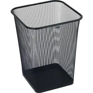 ⁨Kosz na papier 18L kwadrat siatka czarny GRAND 120-1459⁩ w sklepie Wasserman.eu