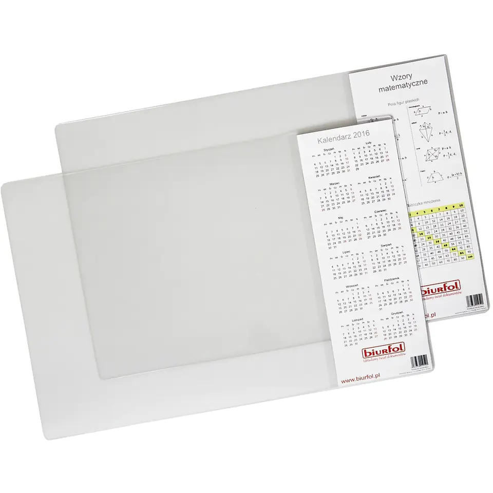 ⁨Desk pad with transparent pocket 38x58 PB-04-01 BIURFOL⁩ at Wasserman.eu