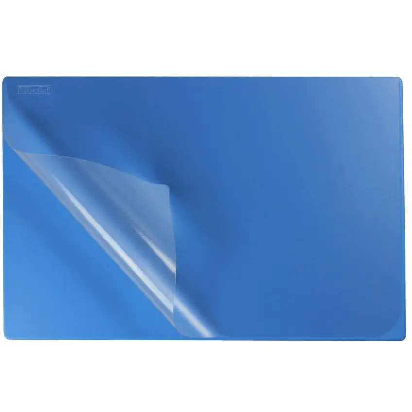 ⁨Podkładka na biurko z przezroczystą folią 38x58cm PVC niebieska BIURFOL KPB-01-06⁩ w sklepie Wasserman.eu