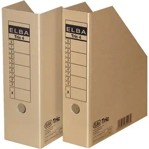 ⁨Pojemnik na czasopisma A4 7,5cm brązowy TRIC 100552611 ELBA⁩ w sklepie Wasserman.eu