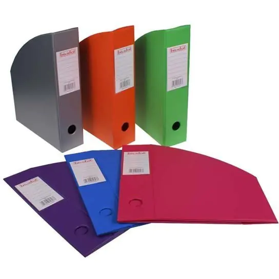 ⁨Pojemnik na czasopisma BIURFOL 7cm błękitny KSE-35-06⁩ w sklepie Wasserman.eu