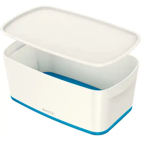 ⁨MyBOX small with lid white-blue LEITZ 52291036⁩ at Wasserman.eu