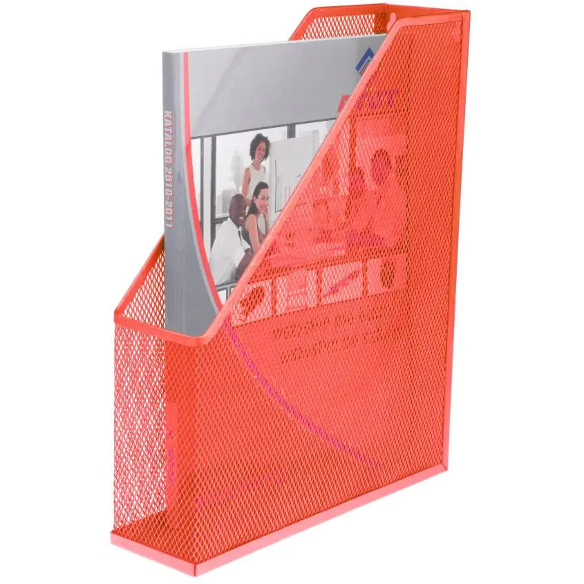 ⁨Pojemnik na czasopisma NATUNA siatka czerwony 250x72x320mm⁩ w sklepie Wasserman.eu