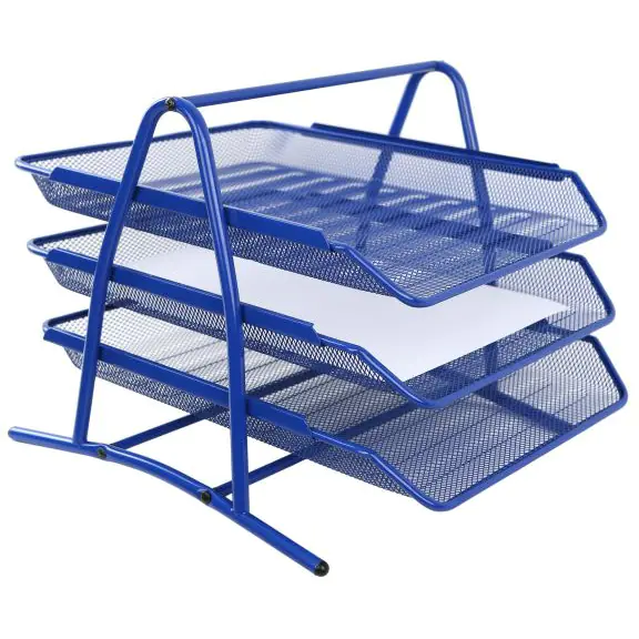 ⁨Document shelf NATUNA A4 mesh blue (3pcs) 350x300x275mm⁩ at Wasserman.eu