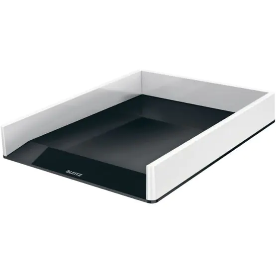 ⁨LEITZ WOW two-colour white-and-black document shelf 53611095⁩ at Wasserman.eu