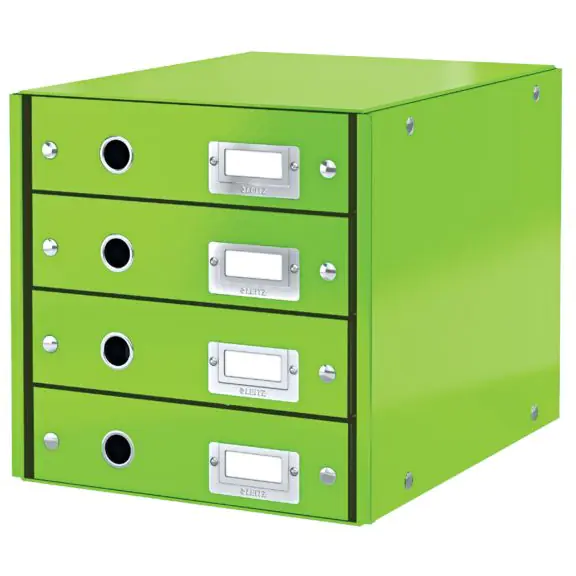 ⁨Container with 4 drawers Leitz C&S, green 60490054⁩ at Wasserman.eu