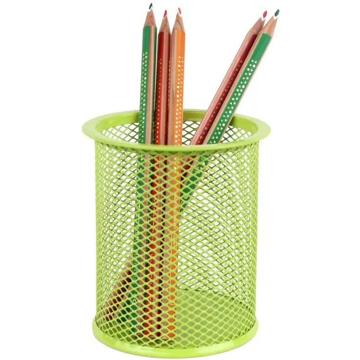 ⁨Pen mug NATUNA round lime mesh 100x90mm (Hxd)⁩ at Wasserman.eu