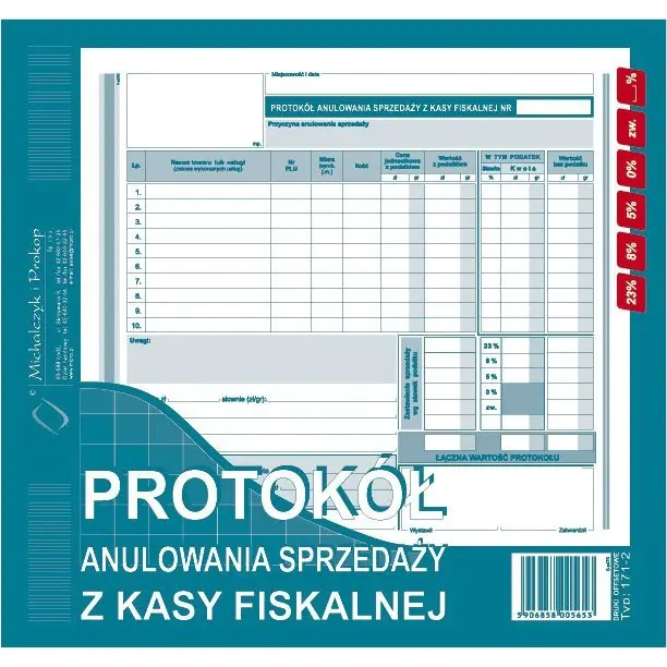 ⁨171-2 Prot.anul.sprz.z.kasy N! 2/3 MICHALCZYK I PROKOP⁩ w sklepie Wasserman.eu