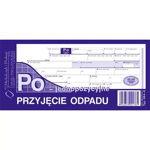 ⁨384-8 Przyjęcie odpadu jednopozycyjne Michalczyk i Prokop⁩ w sklepie Wasserman.eu