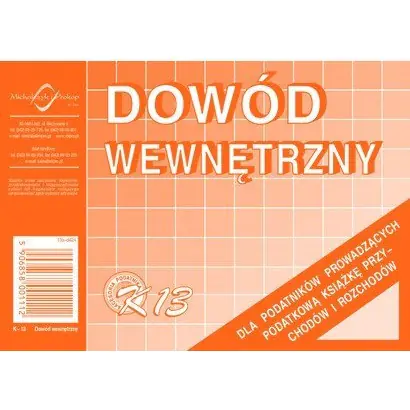⁨K-13 Dowód wewnętrzny A6 Michalczyk i Prokop⁩ w sklepie Wasserman.eu