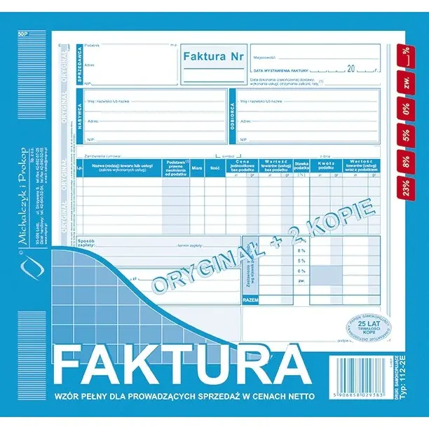 ⁨112-2E Faktura z osobnym wskazaniem nabywcy i odbiorcy 2/3A4 MICHALCZYK⁩ w sklepie Wasserman.eu