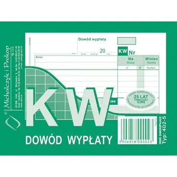 ⁨402-5 KW Dowód Wypłaty A6 80 kartek Michalczyk i Prokop⁩ w sklepie Wasserman.eu