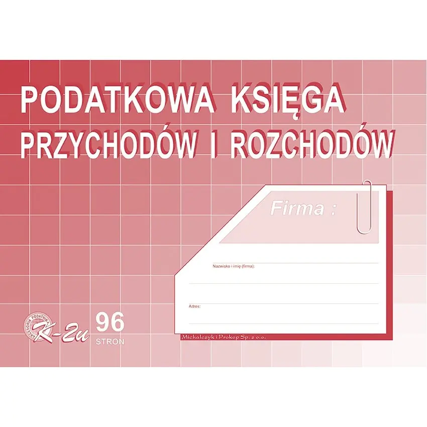 ⁨K-2U Tax revenue and expense ledger A4 offset MICHALCZYKiPROKOP⁩ at Wasserman.eu