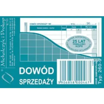 ⁨260-9 Dowód sprzedaży A7 80 kartek Michalczyk i Prokop⁩ w sklepie Wasserman.eu