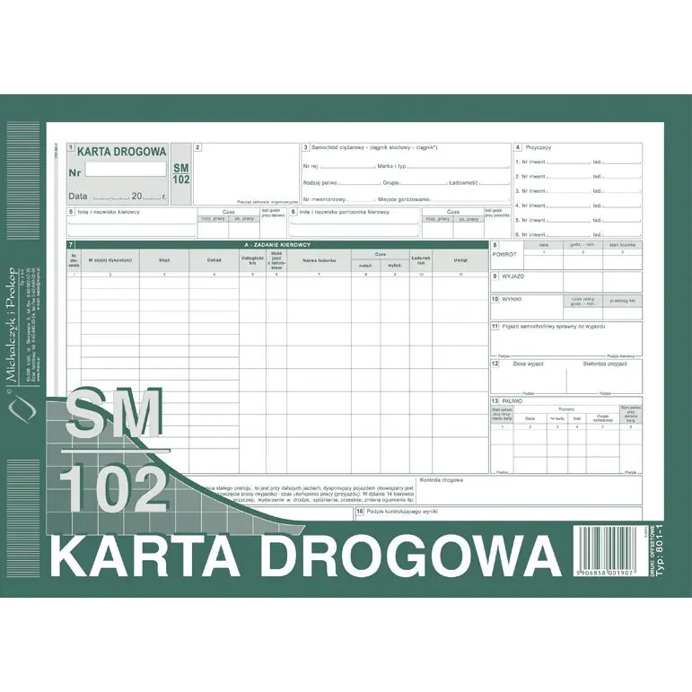 ⁨801-1-N Karta drogow.numer. samoch.cieżar. MICHALCZYK⁩ w sklepie Wasserman.eu