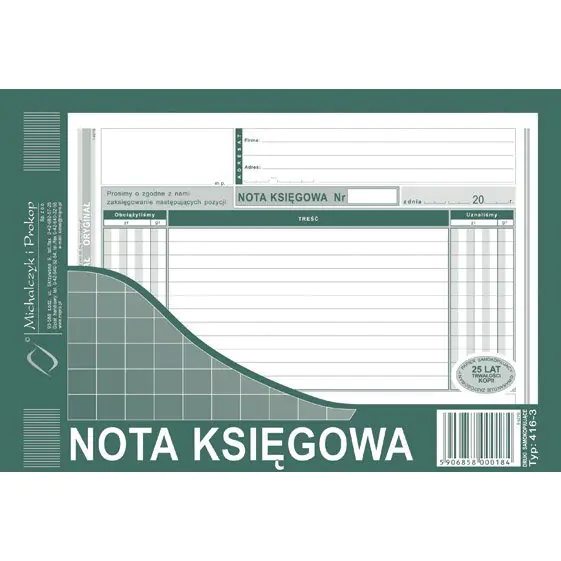⁨416-3 Nota Księgowa A5 Michalczyk i Prokop⁩ w sklepie Wasserman.eu