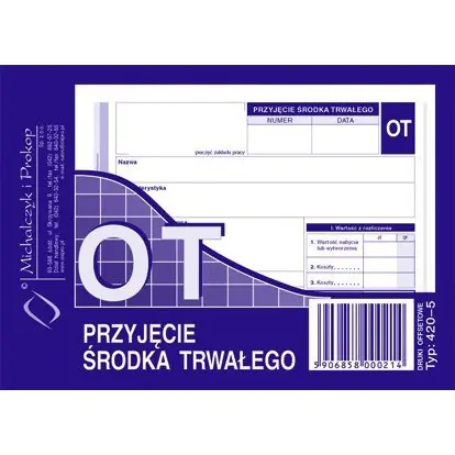 ⁨420-5 OT Przyjęcie środka trwałego MICHALCZYK⁩ w sklepie Wasserman.eu