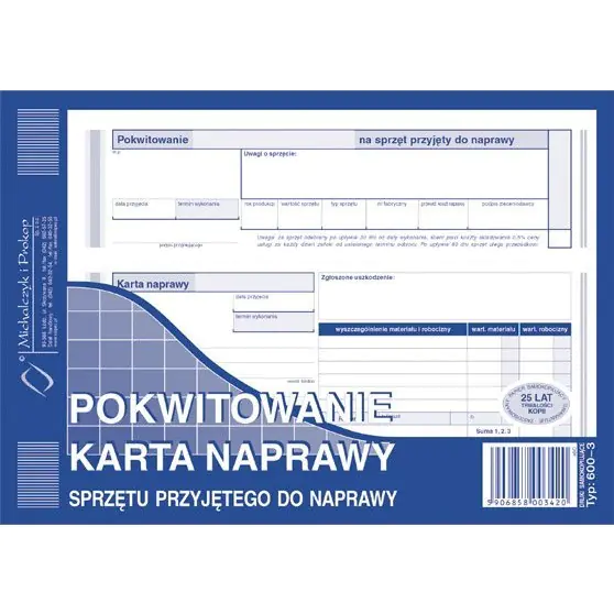 ⁨600-3 Pokwit-karta napr.sprzet MICHALCZYK⁩ w sklepie Wasserman.eu