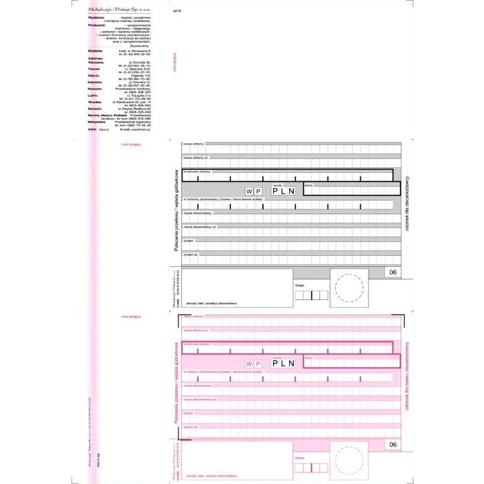 ⁨F-110-3 Transfer Order for printing 2 sections (500ark) Michalczyk and Prokop⁩ at Wasserman.eu