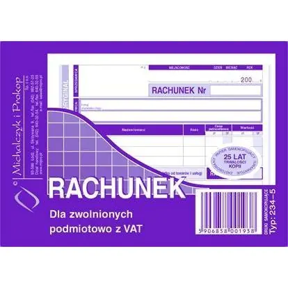 ⁨234-5 Rachunek A6 (poziom) ory.+kop. 80k Michalczyk i Prokop⁩ w sklepie Wasserman.eu