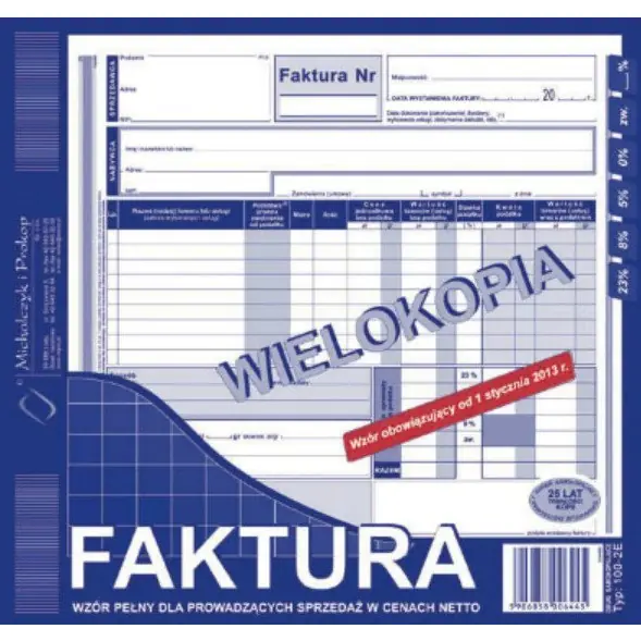 ⁨102-2E Faktura VAT 2/3 A4 80kartek Michalczyk i Prokop⁩ w sklepie Wasserman.eu