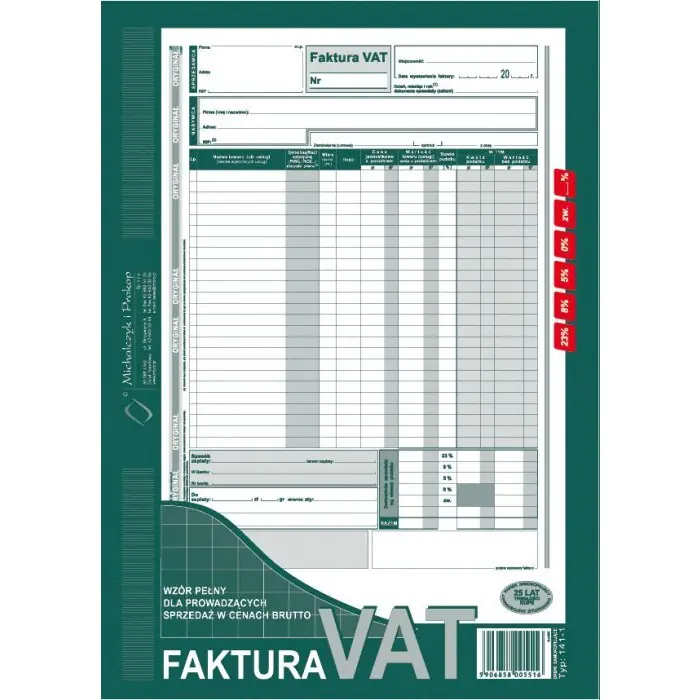 ⁨141-1E Faktura A4 brutto peł.N! MICHALCZYK I PROKOP⁩ w sklepie Wasserman.eu