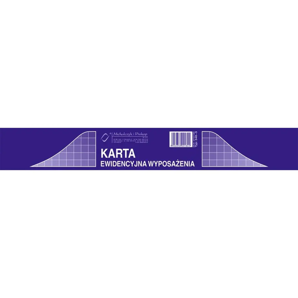 ⁨346-3 Druk KEW Karta ewid.wypo wyposażenia(50) MICHALCZYK i PROKO⁩ w sklepie Wasserman.eu