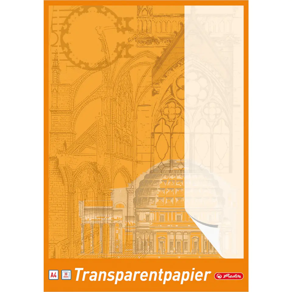 ⁨Kalka kreślarska A4 30ark. 65g. 300008179 HERLITZ⁩ w sklepie Wasserman.eu