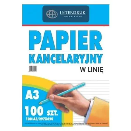 ⁨Papier kancelaryjny A3 linia (100) INTERDRUK⁩ w sklepie Wasserman.eu