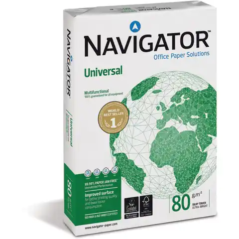 ⁨Kopierpapier NAVIGATOR UNIVERSAL A4 80g Klasse A+ (Premium) (5 Ries)⁩ im Wasserman.eu
