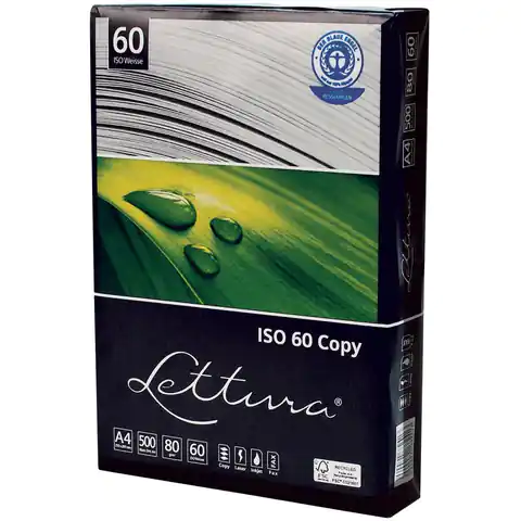 ⁨Papier ksero A4 80g (5ryz) LETTURA ekologiczny xba4lettH80ISO60 100% recykling⁩ w sklepie Wasserman.eu