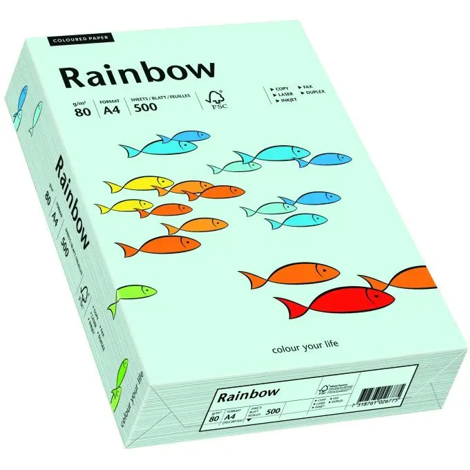 ⁨Colour photocopying paper A4 80g RAINBOW R82 light blue 88042695⁩ at Wasserman.eu