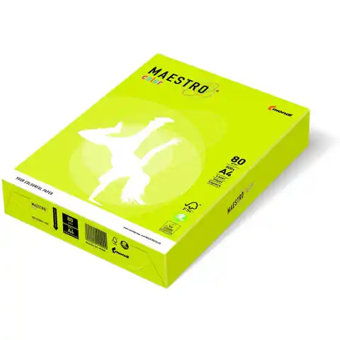 ⁨Photocopying paper MAESTRO COLOR A4 80 NEOGB neon yellow⁩ at Wasserman.eu