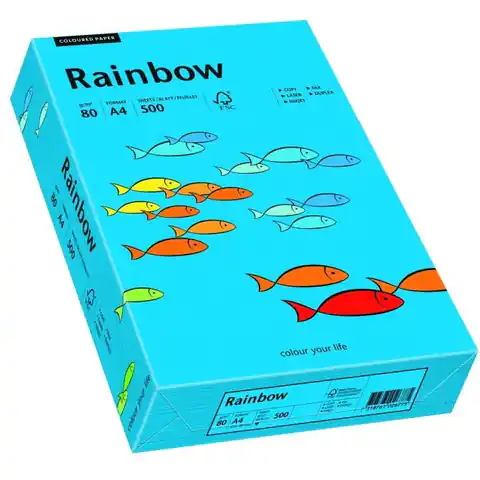 ⁨Papier ksero A4 80g RAINBOW R88 ciemnoniebieski 88042761⁩ w sklepie Wasserman.eu