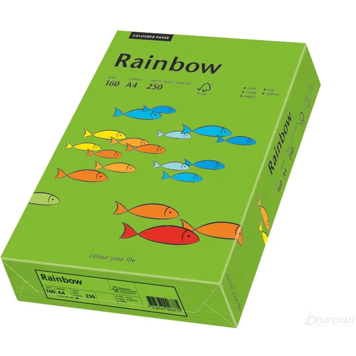 ⁨Colour photocopying paper A4 160g RAINBOW R78 dark green 88042681⁩ at Wasserman.eu