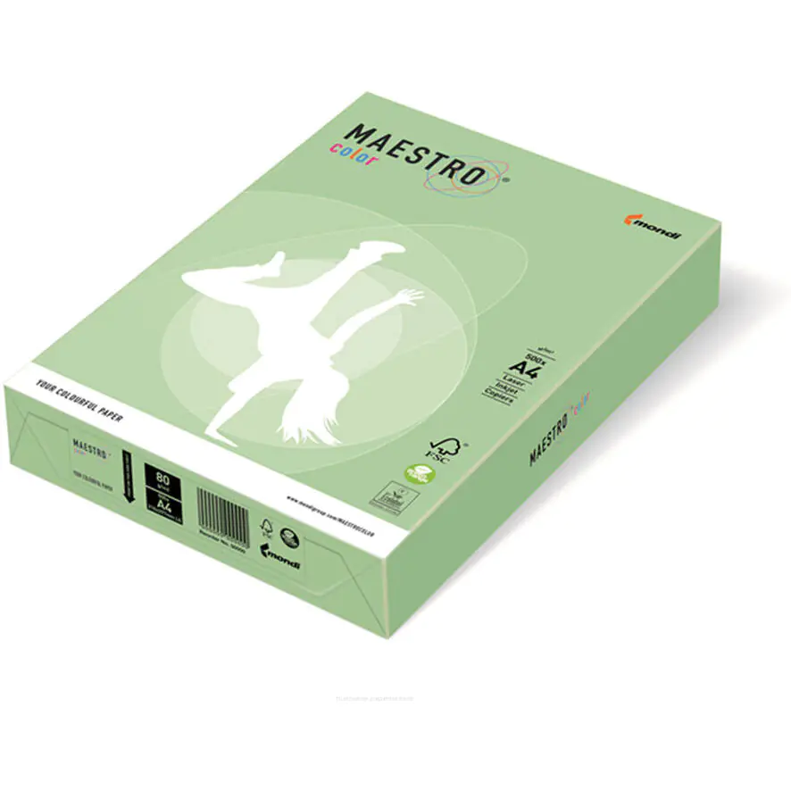 ⁨Paper A4 160g MAESTRO COLOR MG28 green pastel 250a⁩ at Wasserman.eu