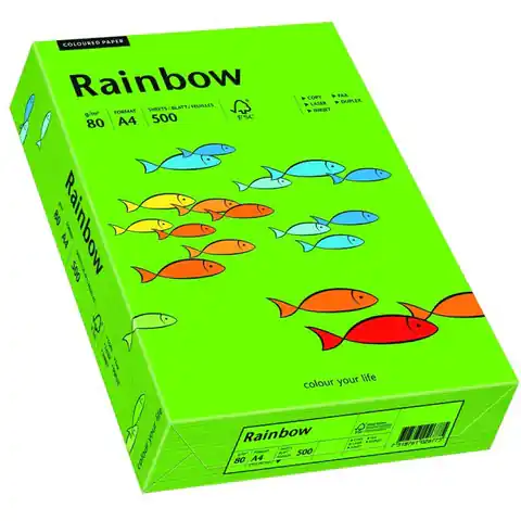 ⁨Color photocopying paper A4 80g RAINBOW R78 dark green 88042673⁩ at Wasserman.eu