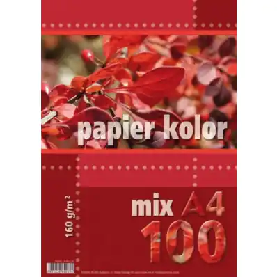 ⁨Papier ksero A4 160g KRESKA mix kolorów 100ark⁩ w sklepie Wasserman.eu
