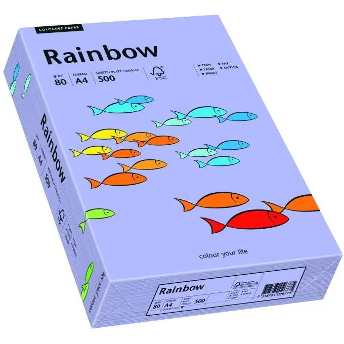 ⁨Color photocopying paper A4 80g RAINBOW purple R60 88042563⁩ at Wasserman.eu