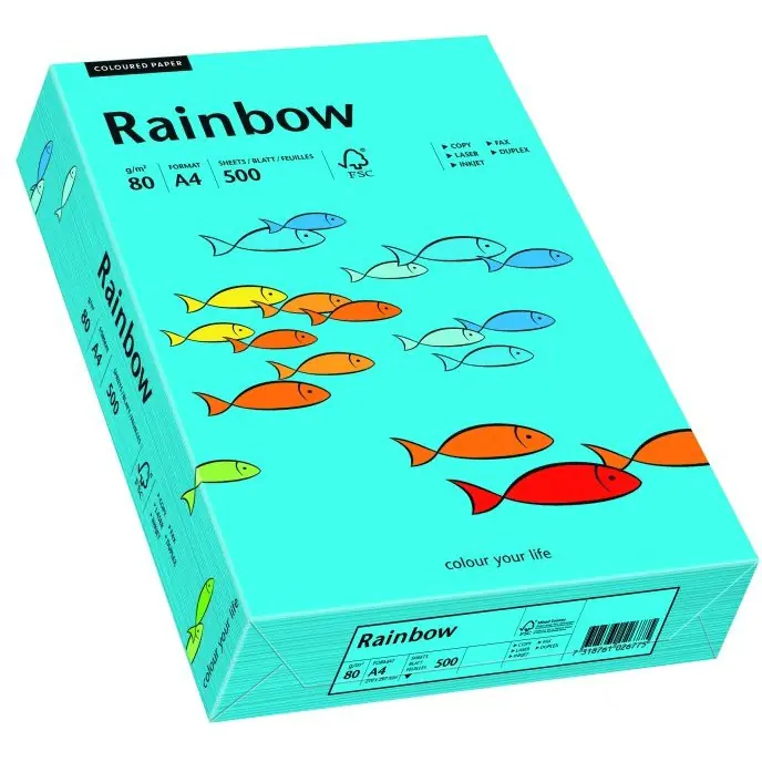 ⁨Colour photocopying paper A4 80g RAINBOW R87 blue 88042739⁩ at Wasserman.eu