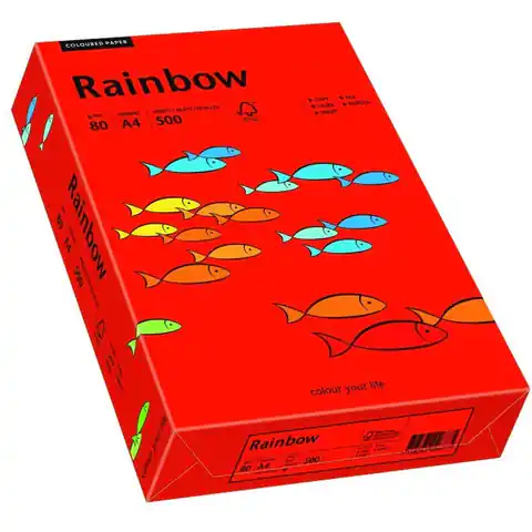 ⁨Farbkopierpapier A4 80g RAINBOW dunkelrot R28 88042475⁩ im Wasserman.eu