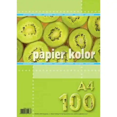 ⁨Papier ksero A4 KRESKA jasnoniebieski 100ark⁩ w sklepie Wasserman.eu