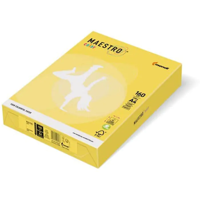 ⁨Paper A4 160g MAESTRO COLOR CY39 canary intensive 250a⁩ at Wasserman.eu