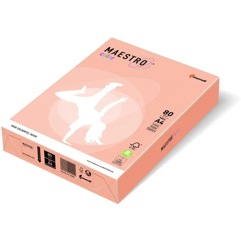 ⁨Photocopying paper MAESTRO COLOR A4 80g SA24 salmon pastel⁩ at Wasserman.eu