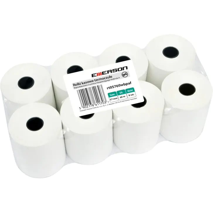 Thermal rollers 57x60m 8pcs. EMERSON rt05760wkbpaf BPA free at Wasserman.eu