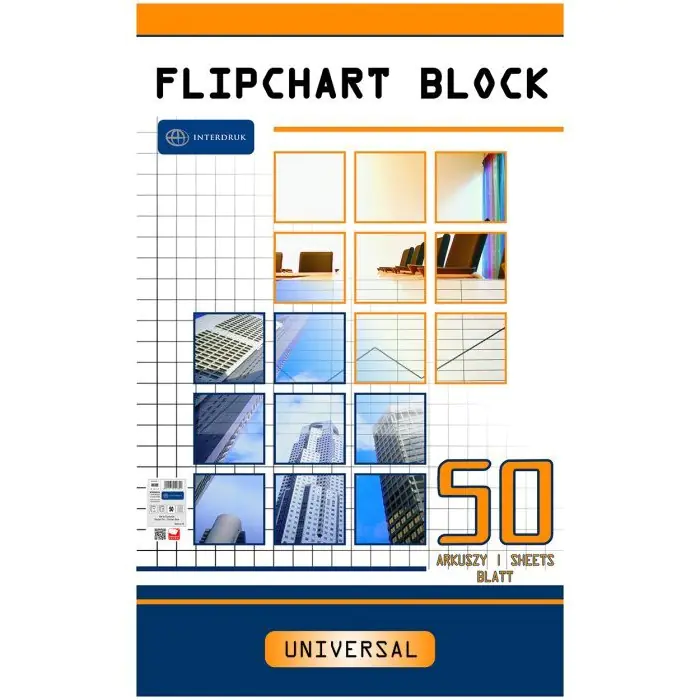 ⁨Flipchart block 50x100x64 grille INTERDRUK⁩ at Wasserman.eu