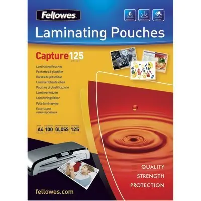 ⁨FELLOWES lamination film 125 mic A4 100pcs 5307407⁩ at Wasserman.eu